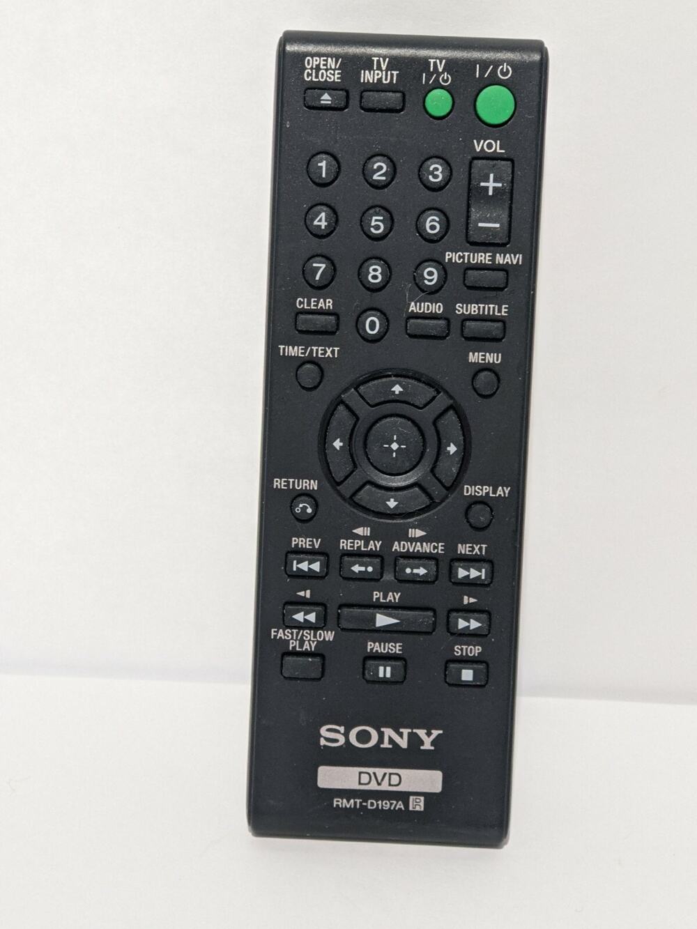 OEM Original Sony DVD Remote Control Model RMT-D187A Black TESTED And WORKS